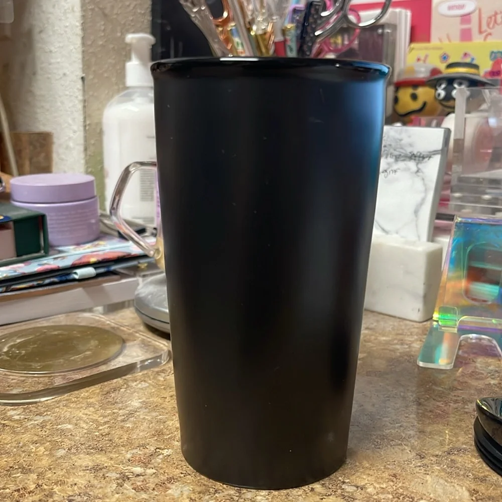 Starbucks Matte Black Studded Ceramic Tumbler- Dot Collection 2015
